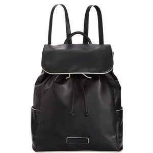 Vera Bradley Faux Leather Black Drawstring Backpack
